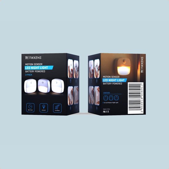 Nachtlampje met Bewegingssensor - 3 Stuks