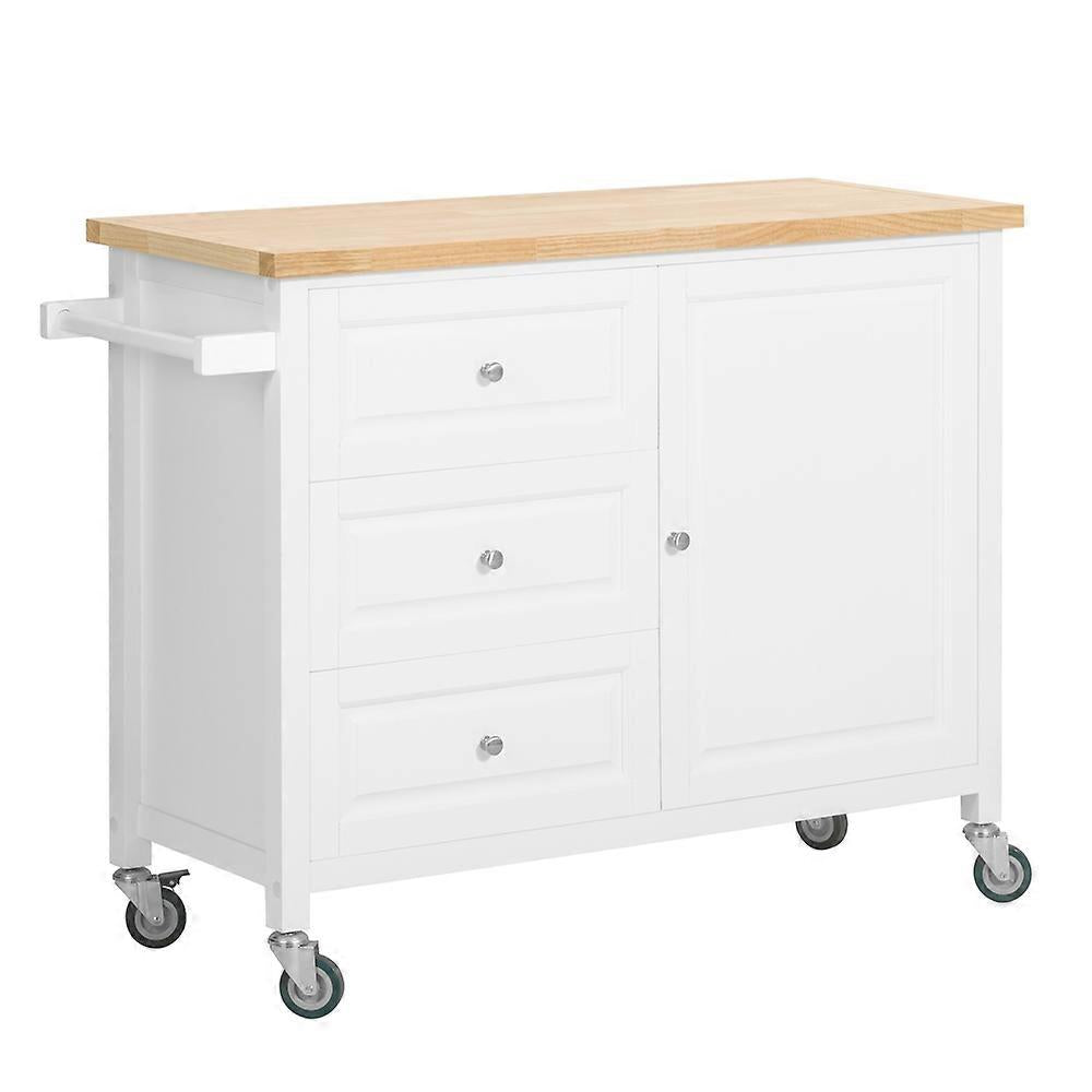 Coast Keukeneiland 3 Lades - 120x45x92cm - Wit-Naturel