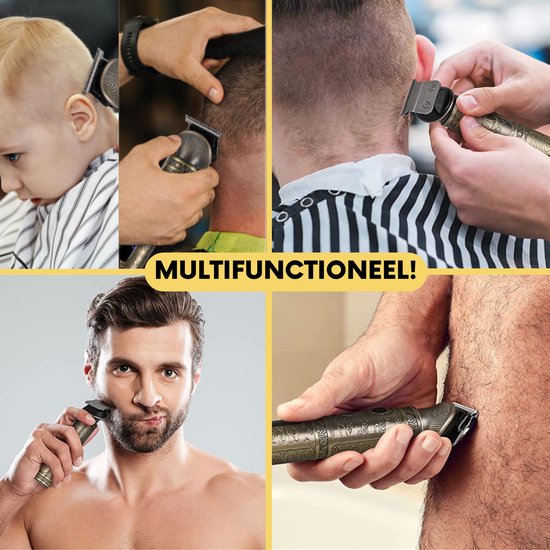 2-in-1 Baardtrimmer Mannen - Trimmer voor Baard en Lichaam - Incl. 2 opzetstukken - Sansbeauté® - Bodygroomer Mannen - Bodytrimmer Heren - Haar trimmer - Tondeuse - 0.5-15MM - Neus en Oor - Trimapparaat - Baard Machine