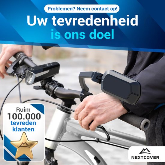 Nextcover Fietsspiegels - ProVision Echt Glas - Links & Rechts - Zwart