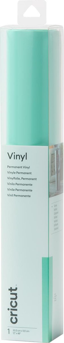 Cricut Premium Permanent Vinyl 30 × 120 cm – Muntkleur – Water- en UV-bestendig – Geschikt voor alle Cricut snijmachines