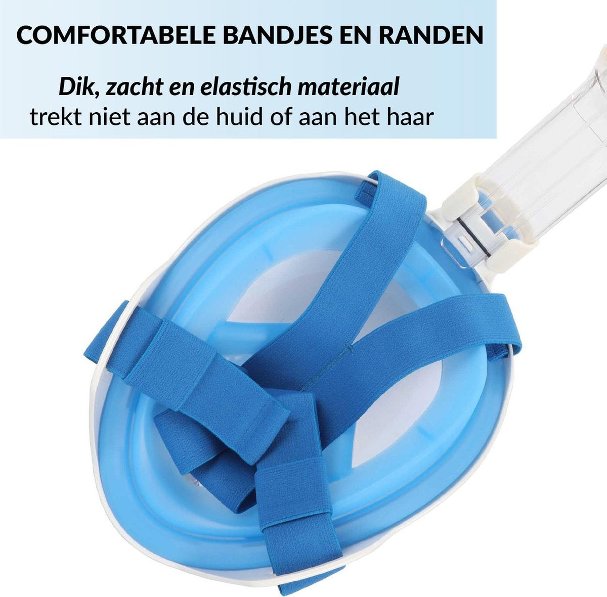 Gadgy Snorkelmasker voor kinderen - Snorkelset Blauw - Full Face Duikmasker Kind - Duikbril met Snorkel - Snorkelen en duiken in 2024