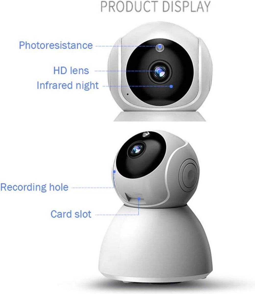IP-camera met bewegingsdetectie - babyfoon - draadloze camera met wifi ondersteuning + app
