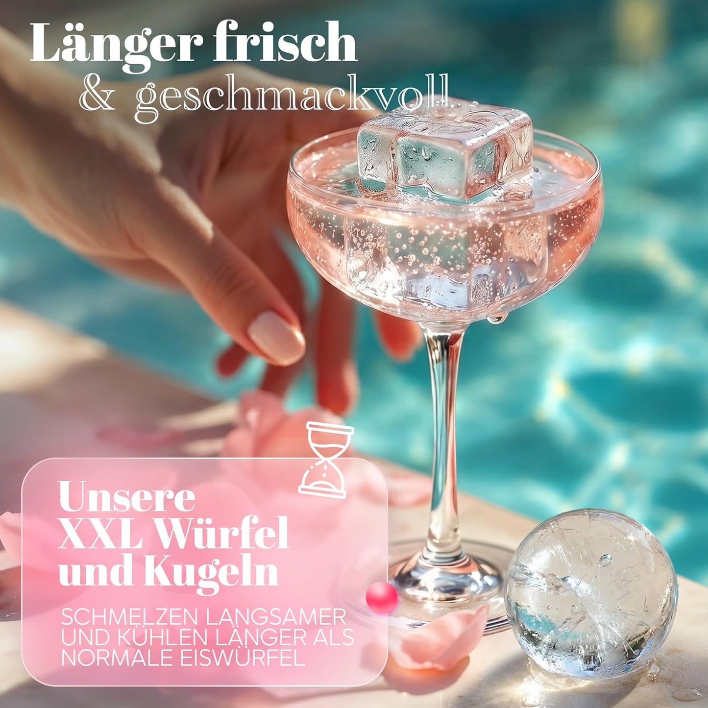 Neighbour's Friend IJsblokjes en IJsbolvorm Set - Roze - XXL - Siliconen