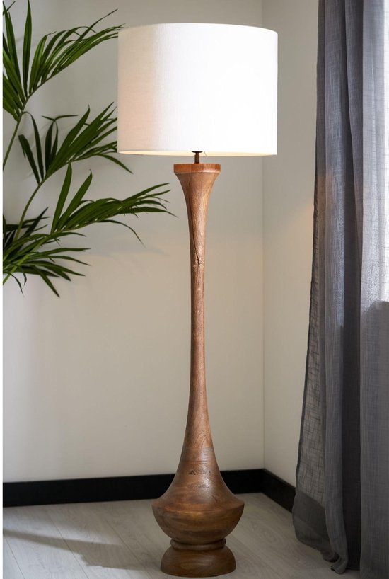 Light & Living Cilinder lampenkap Livigno - Wit - Ø50x38cm - Modern