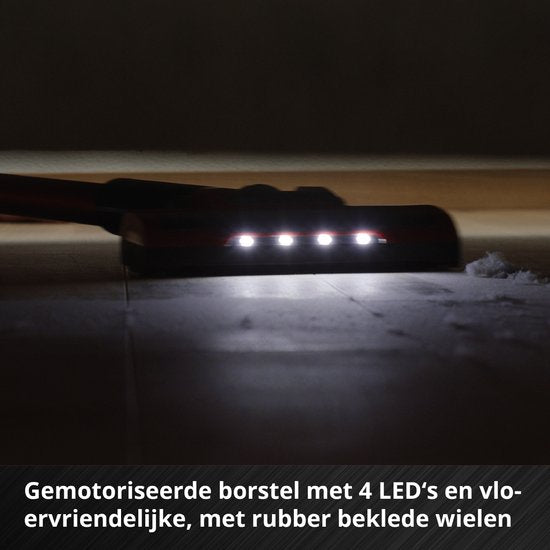 Einhell Accu Steelstofzuiger TE-SV 18 Li Solo - Power X-Change - 18 V/Li-ion - 0,6 L reservoir - 4 LED's - Drievoudig filtersysteem - Gemotoriseerd vloermondstuk - Excl. accu en lader
