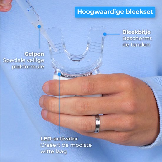 Nuvance - Tandenbleekset - 5 Spuiten Zonder Peroxide (0%) - Tandenblekers - Tanden Bleken - Teeth Whitening Kit - Witte Tanden