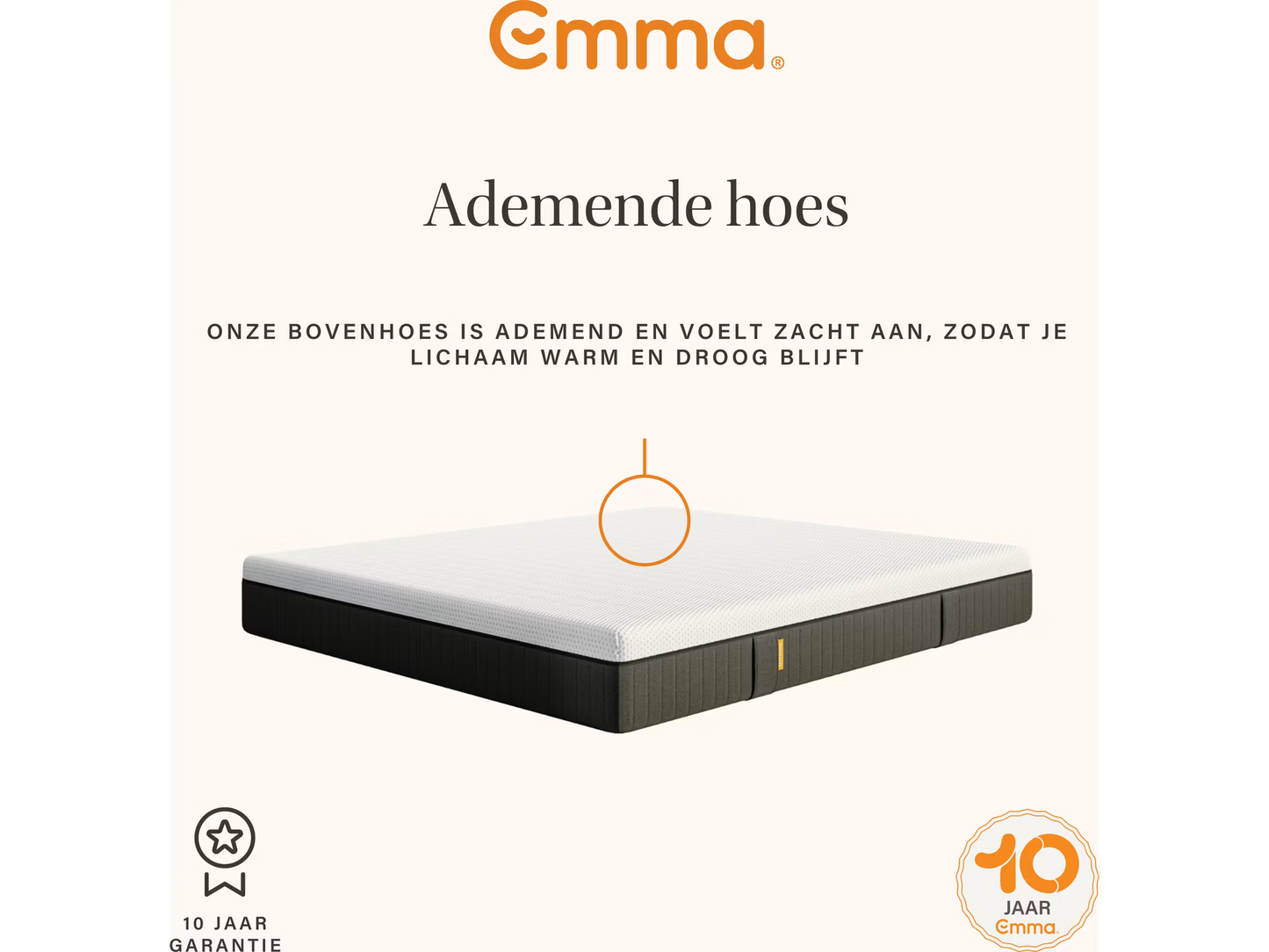 Emma Sleep 22 Lite Hybrid Matras - 80 x 200 cm – 7-Zone Pocketvering & Duurzaam SupportBase Schuim