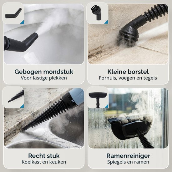 Joyware® 13-in-1 Stoomreiniger S1 – Krachtige Handstoomreiniger – Tapijtreiniger & Vlekkenreiniger voor Bank, Badkamer & Bekleding – Steam Cleaner – 1050W – 450ML