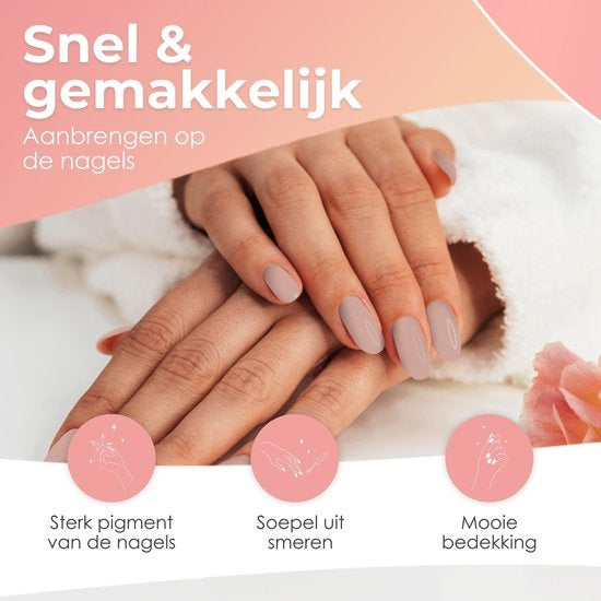 Moods Gellac 6-delige Set - Gellak - 8ML - Gel Nagellak - The Nude Edition - Gellac - Nagels - Gellak Starterspakket - Nude Kleuren
