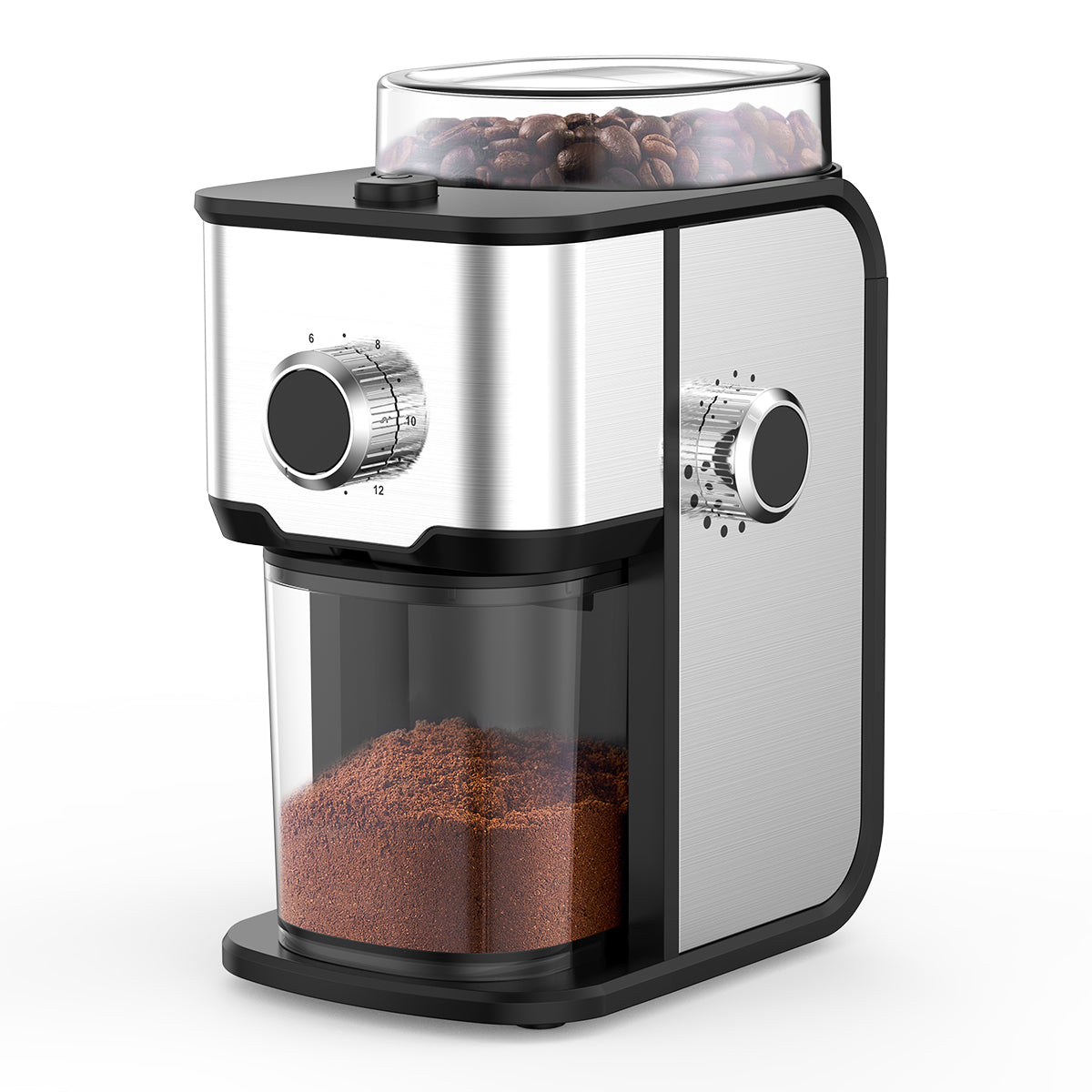 Ollygrin BG705 elektrische koffiemolen met vlakke maalwalsen - verstelbare koffiemolen voor thuisgebruik