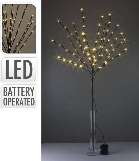 Verlichte Boom - 110cm - 80 LED's - Warm wit - timer
