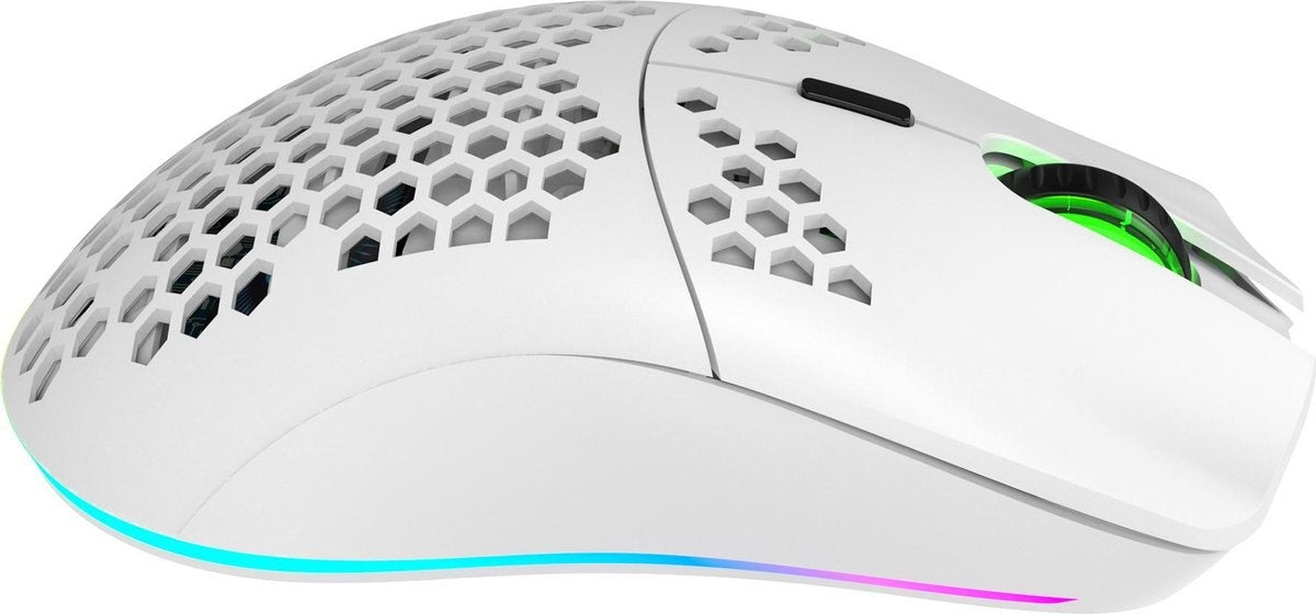 HXSJ T66 2.4G Draadloze Gaming Muis - Compact - RGB Verlichting - Wit