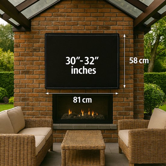 Alpina Outdoor televisiehoes - 81x58x11,5 cm - water- en vuilafstotend - zwart