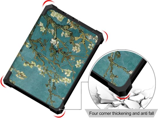 Achaté Kobo Nia Cover - Met Magnetische Sluiting en Auto Sleep Functie - Origami - Amandelbloesem van Gogh - Limited Edition - Hoge Kwaliteit
