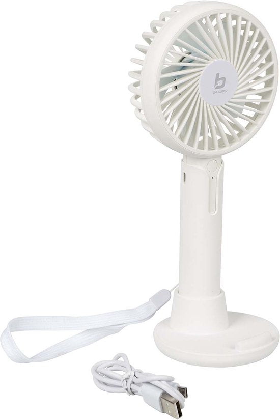 Bo-Camp - Handventilator - Met houder - Oplaadbaar