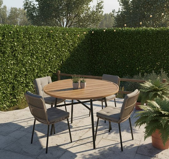VDD – Tuintafel – Buitentafel – Ronde tafel – Aluminium – 100 x 73,5cm