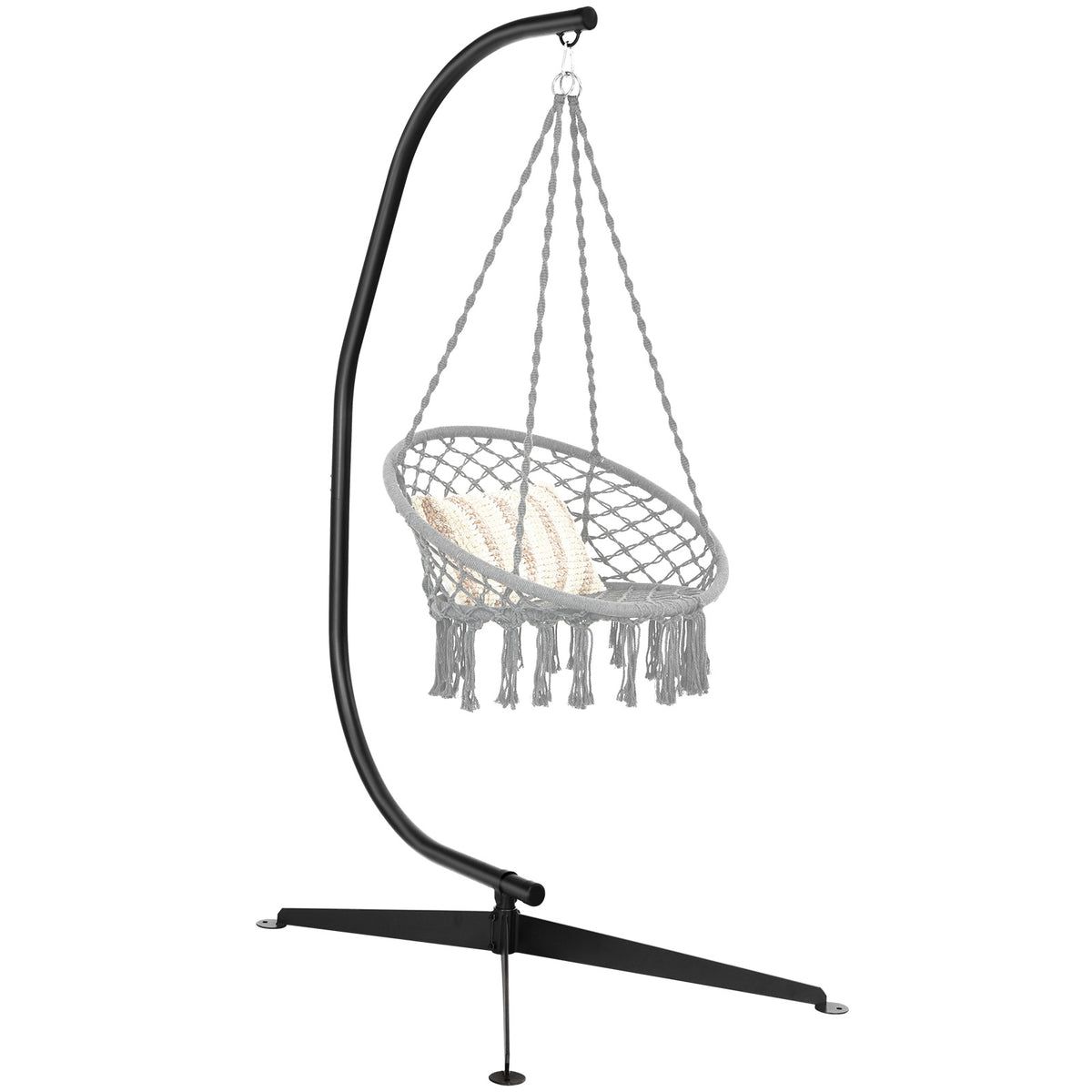 Coast C-vormige Hangstoel Standaard - 207cm - 150kg Gewichtscapaciteit - Zwart