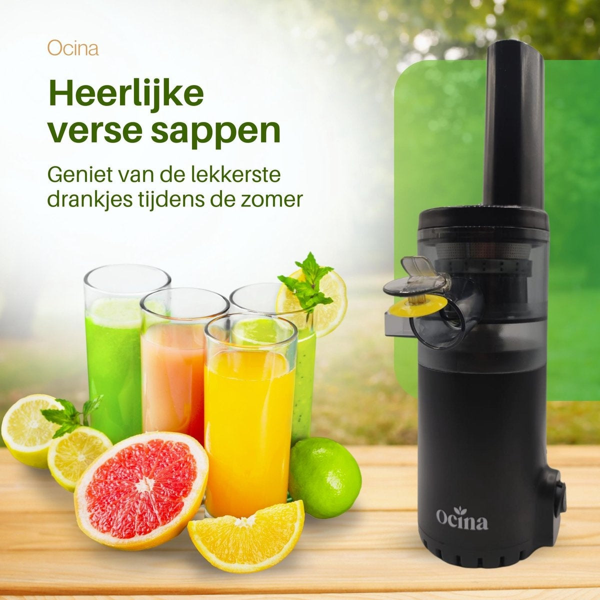 Ocina Mini Slowjuicer - Sapcentrifuge - Juicers - Zwart