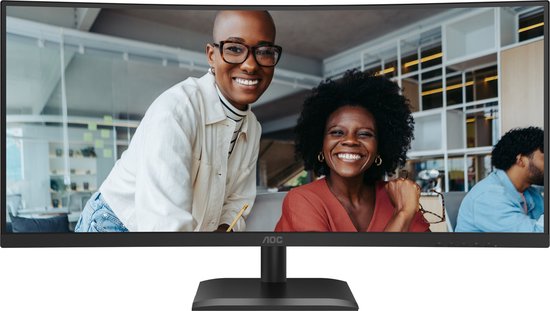AOC CU34E4C - Gebogen Ultrabrede Zakelijke Monitor - USB-C 90w - 5 jaar Garantie - 34 inch