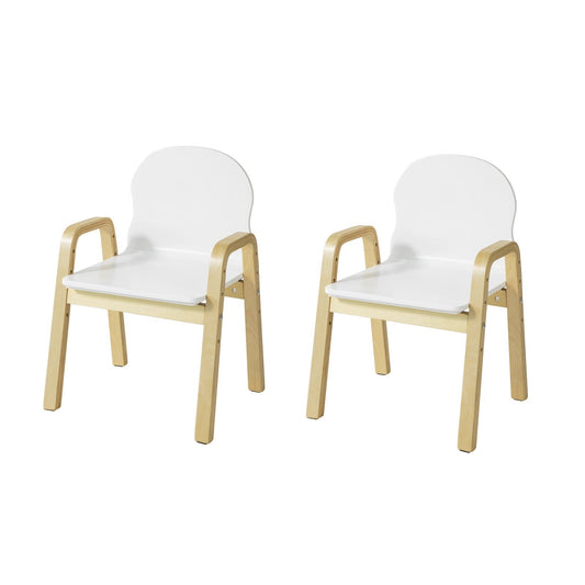 SoBuy Set van 2 Kinderstoelen - Kunststof - Verstelbare Zithoogte 23-35 Cm