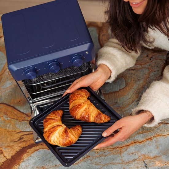 Safecourt 6-in-1 Airfyer oven - 100% PFAS-vrij - 6 programma’s - 80 tot 230 graden - Airfryer, bakken, roosteren, toasten, grillen & opwarmen - Blauw