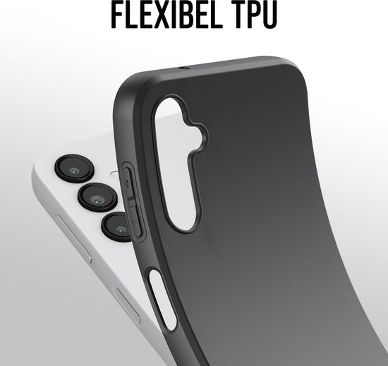 Podec Hoesje Geschikt voor Samsung Galaxy A14 Zwart Telefoonhoesje - Anti-Shock Case Cover met 1x Screenprotector