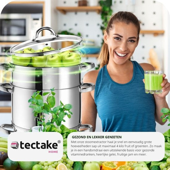 Tectake Stoomextractor - Ø 26 cm - RVS - Inductie