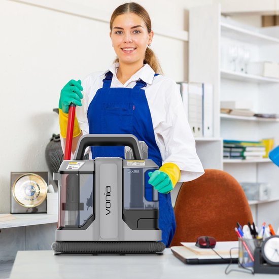 Vonia Tapijtreiniger - Vlekkenreiniger - Bankreiniger - Reinigingsmachine - Bekledingsreiniger - 450W - Grijs