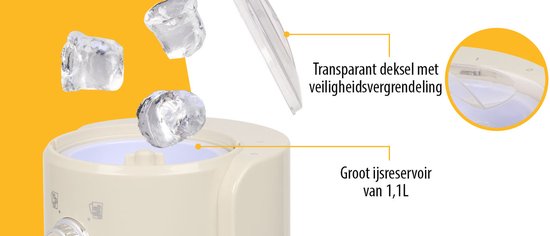 Tristar KD-7310 - Ijscrusher Slushy maker - 30W - 1,1 Liter - Creme wit