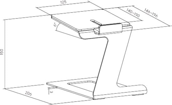 Speakerstandaard bureau - luidsprekerstandaard - set van 2 stuks
