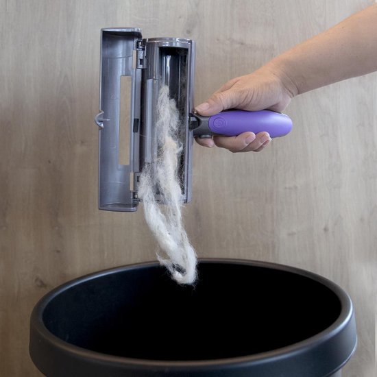 Fur Daddy Deluxe met oplaadbare batterij - dierenhaarverwijderaar voor kleding - herbruikbare pluizenroller voor moeiteloze verwijdering van kattenhaar en hondenhaar - zelfreinigende pluizenborstel