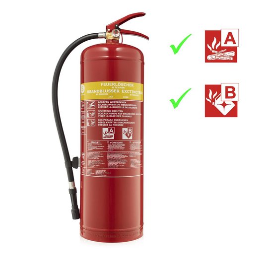 Smartwares FEX-15290 Brandblusser - 9 Liter - Schuim - Brandklasse AB - BSI Gecertificeerd