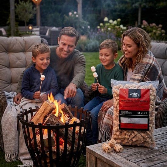 Fancy Flames Aanmaakwokkels - 300x - vurenhout en plantaardige was - rook en geurloos - barbecue