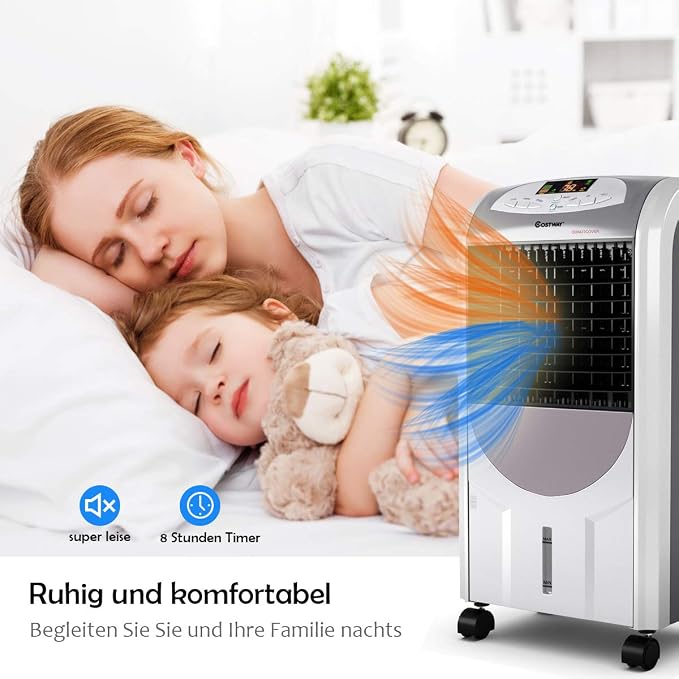 Coast 4-in-1 Luchtkoeler en Kachel – 2000 W – 7 L – 38 x 28,5 x 74 cm