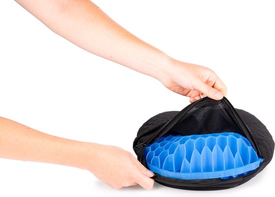 Vivamore Reiskussen - Nekkussen Vliegtuig - Travel Pillow met Verkoelende Gel - Zwart