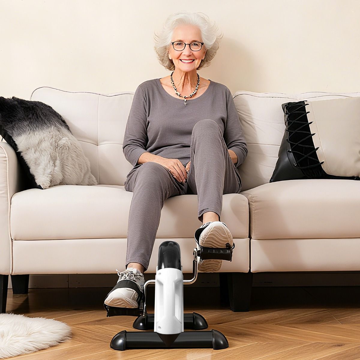 Coast Mini-hometrainer - Arm- en beentrainer - Verstelbare weerstand - Wit