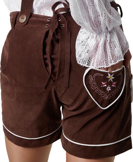 Dressforfun Lederhose Alpsee XL - verkleedkleding kostuum halloween verkleden feestkleding carnavalskleding carnaval feestkledij partykleding - 302808