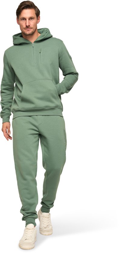 Mario Russo Trainingspak Achilles - Huispak - Joggingpak - Hoodie - Duck Green - maat L