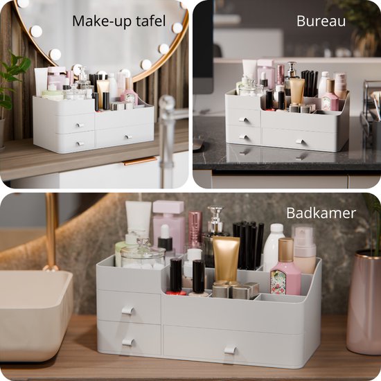Organess - Make up organizer - Opbergdoos - Skincare organizer - Make up koffer - Wit