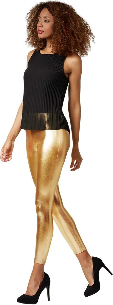 Tectake Metallic-Leggings - Maat XL - Goud