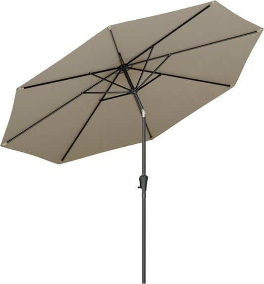 LifeGoods Parasol - Tuin - Ø300 cm - 30° Kantelbaar - Waterdicht - UPF50+ - Taupe
