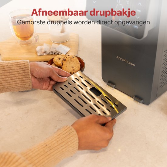 AoraKitchen Heetwaterdispenser - 4.5L - Kunststof - BPA vrij - 2500W - 36x18x33 cm - Grijs