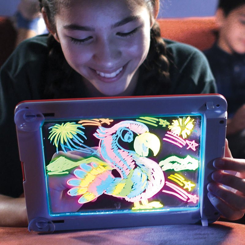 Magic Pad Maltafel - 8 Lichtmodi - Inclusief 30 Sjablonen - 3 Neonstiften - Tablet-Design