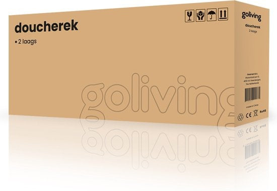 Goliving Doucherek 2 laags - Doucherek zonder boren - Doucherekje hoek - Douchemandje - Badkamerrek - Badkamer accessoires - Zwart