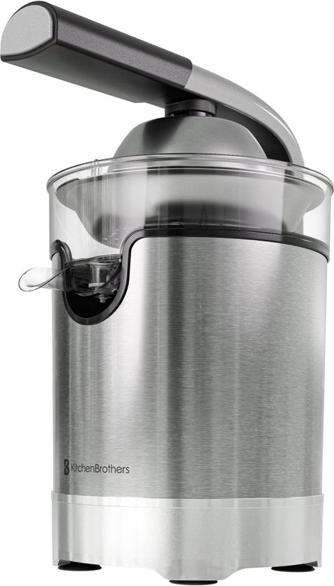 KitchenBrothers Citruspers - Compact - Met Uitloop en Pershendel - 0.35L - RVS