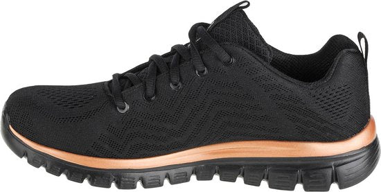 Skechers Sport Dames GRACEFUL GET CONNECTED Dames Zwart/Rosegoud 12615 BKRG