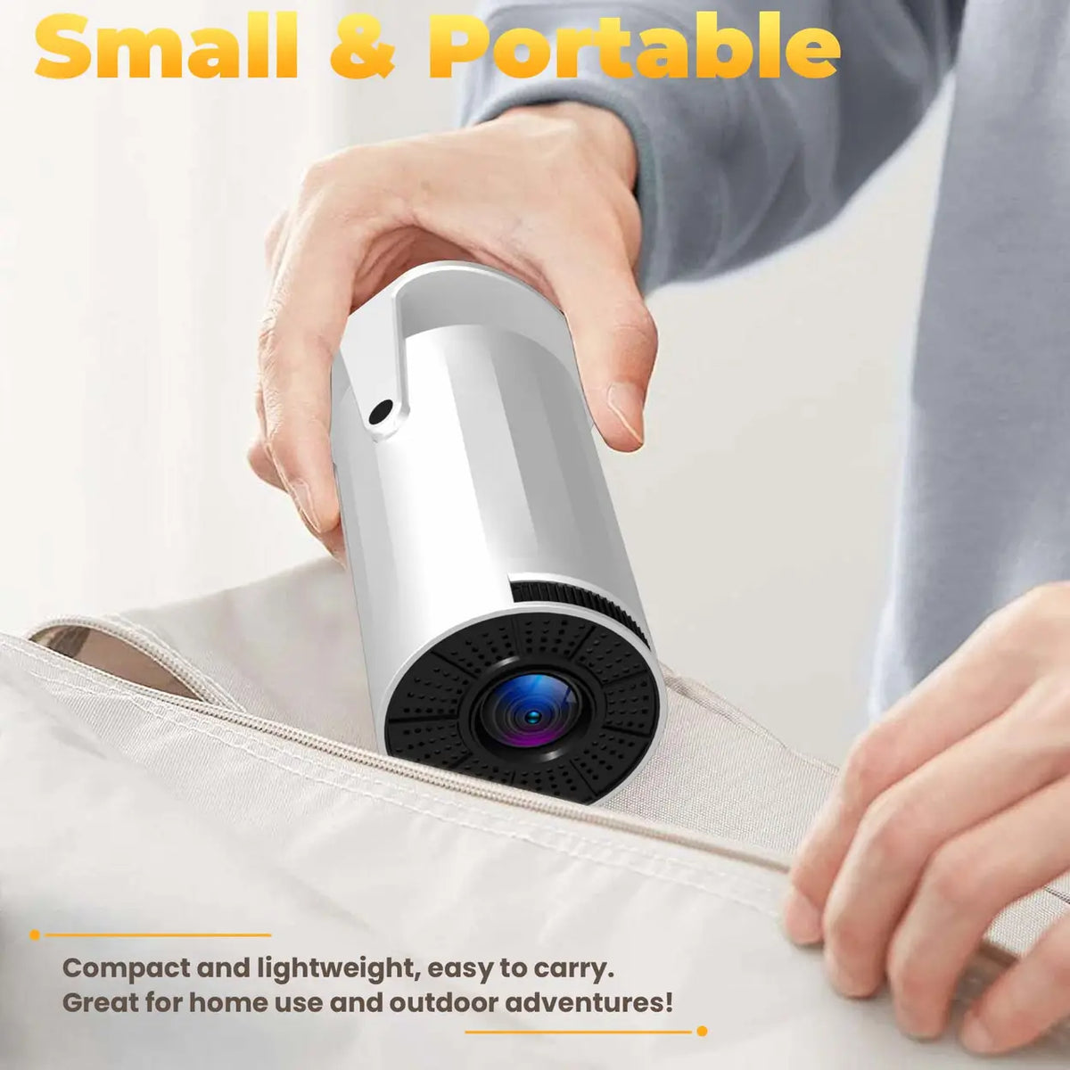 XBJ Draagbare Mini Beamer - Wifi 6 - Bluetooth 5.2 - Wit