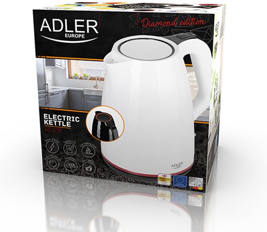 Adler AD 1277 B waterkoker 1,7 l Zwart 2200 W