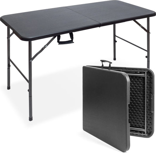 LifeGoods Inklapbare Tafel - 60x120cm - Campingtafel - Weerbestendig - Vouwtafel - Zwart